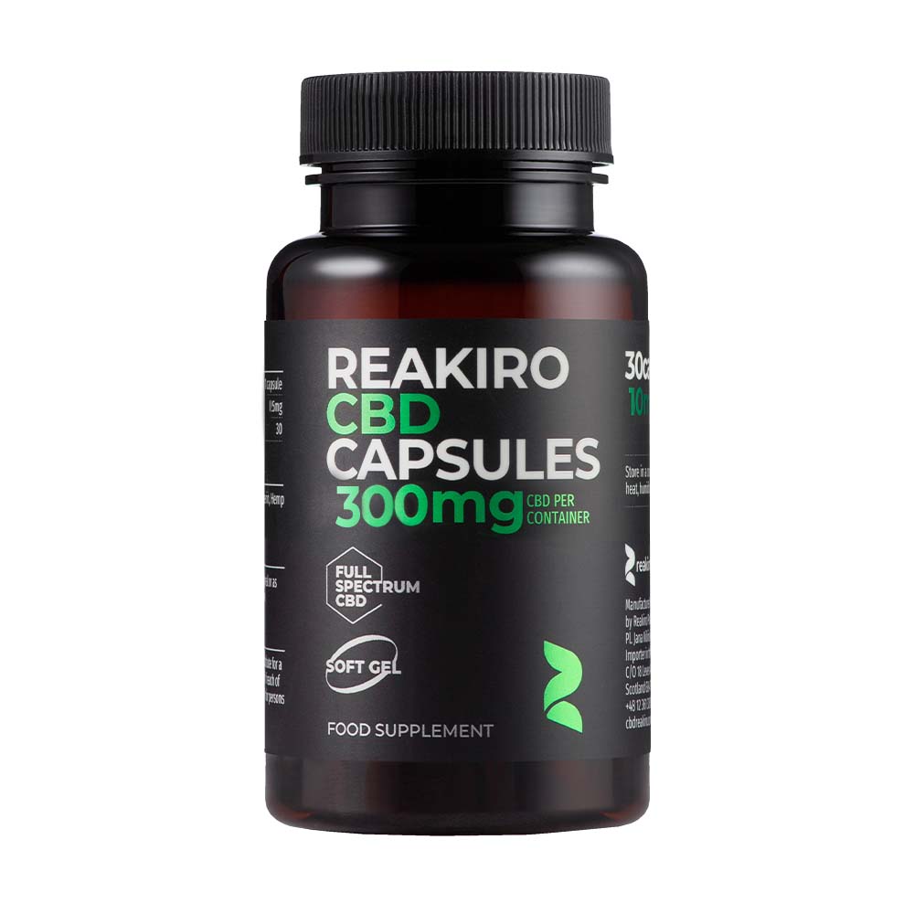 Reakiro CBD Capsules 300mg 30pcs - Full Spectrum